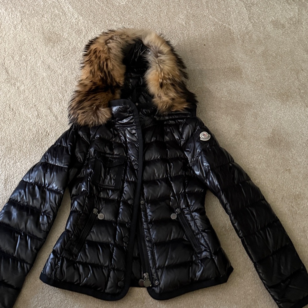 Moncler Shiny Black Puffer Jacket